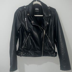 Zara faux leather jacket